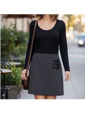 Vintage Laundry by Design Charcoal/Black Dress with Drop Waist